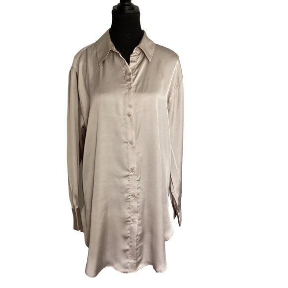 H&M Satin look blouse/tunic Size M - Picture 1 of 7